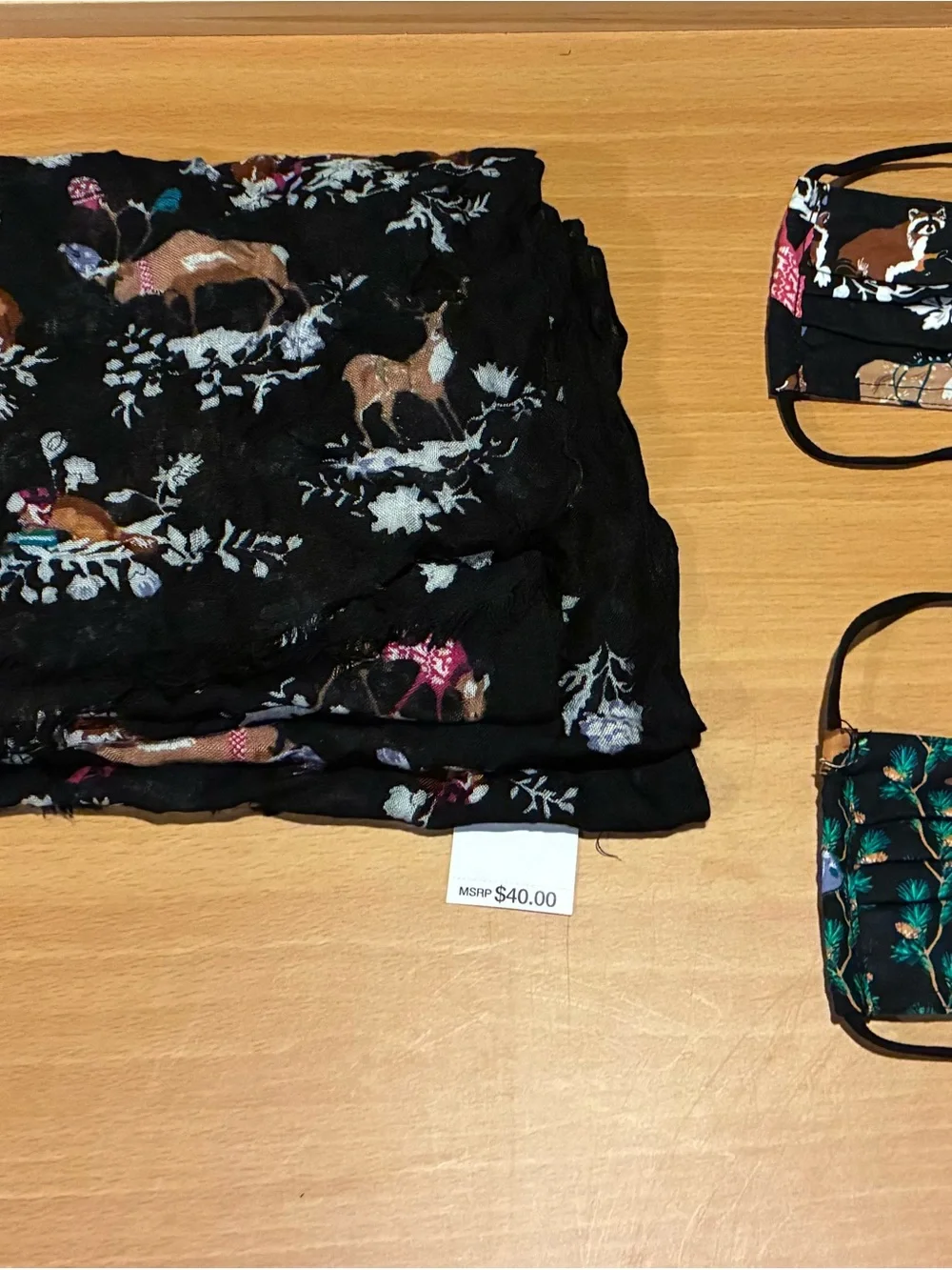NWT Vera Bradley Merry Mischief Print Scarf And Two Face Masks